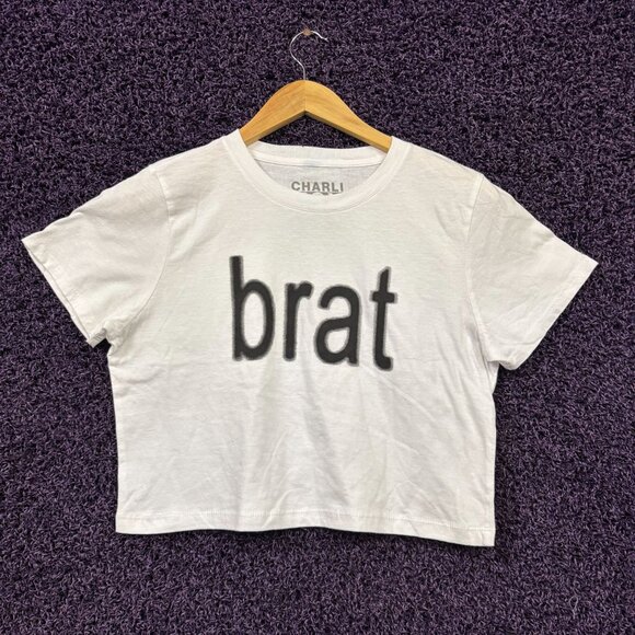 CharliXCX Brat Summer Logo Croptop size large - Picture 1 of 4